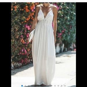 White Lace Maxi Dress